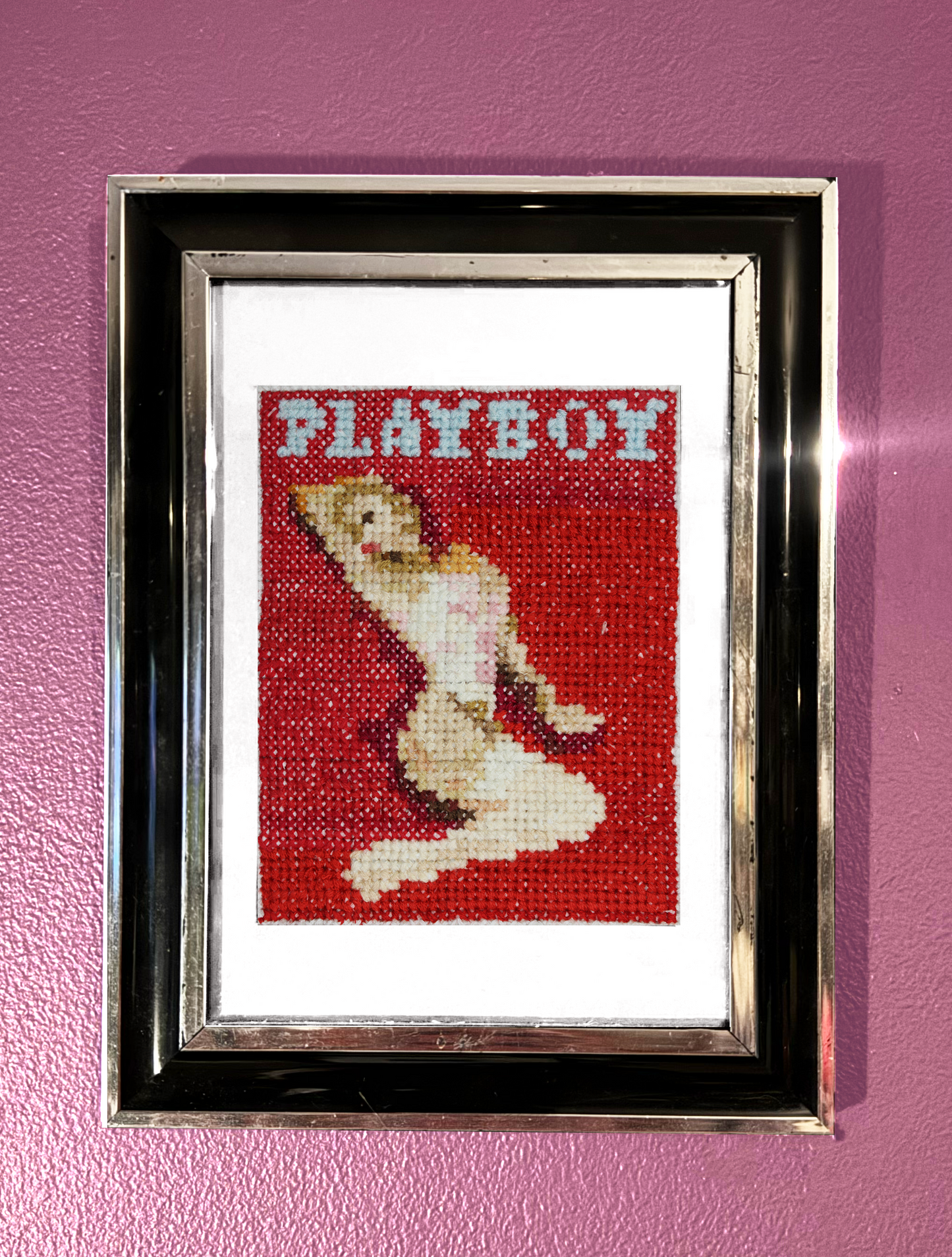 February 1991 - Pamela Anderson - Playboy Magazine - A5 Print Cross Stitch Embroidery
