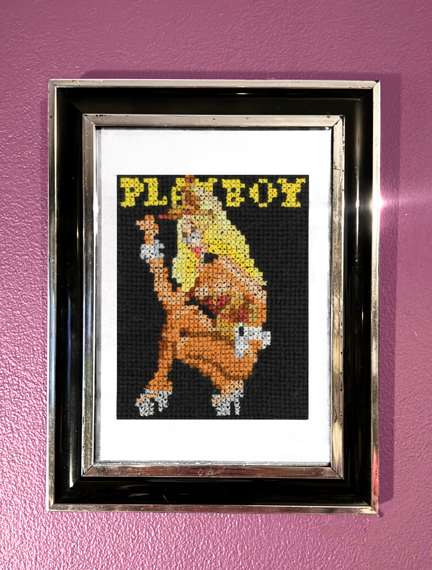 January 2005 - Jenny McCarthy, Playboy Magazine - A5 Print Cross Stitch Embroidery